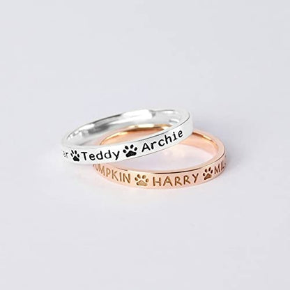 Custom Pet Names Ring