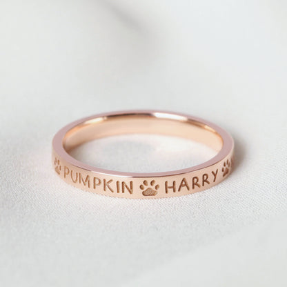 Custom Pet Names Ring